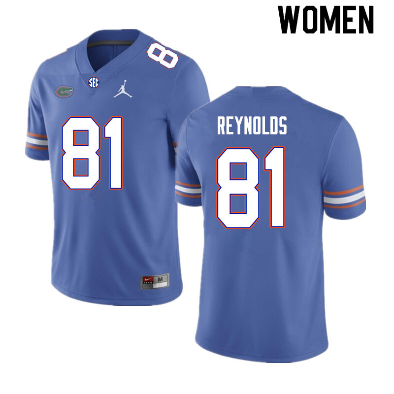 Women #81 Daejon Reynolds Florida Gators College Football Jerseys Sale-Royal